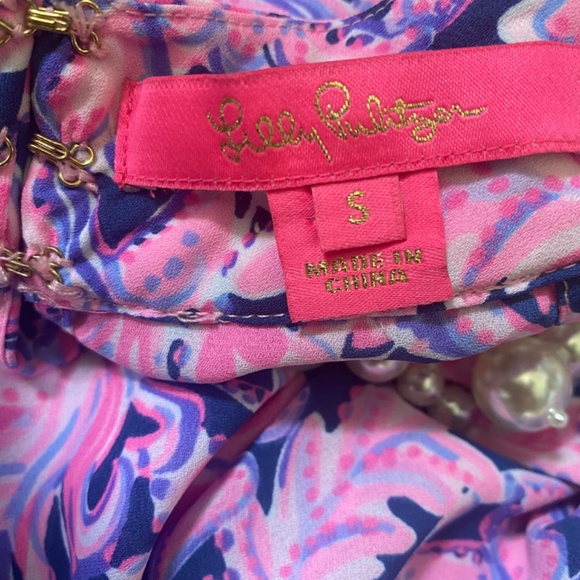 Lilly Pulitzer Shawn Halter Top Love You Bunches Pearl Beads Size Small - Picture 4 of 13